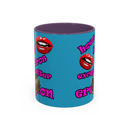 hoes b4 bros - Accent Mug (turquoise)