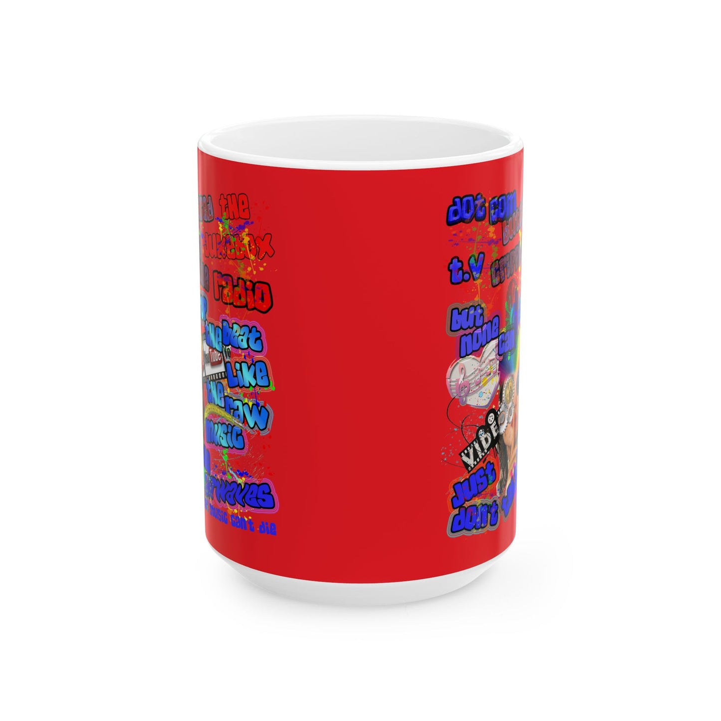 drop the beat - White Mug (red)