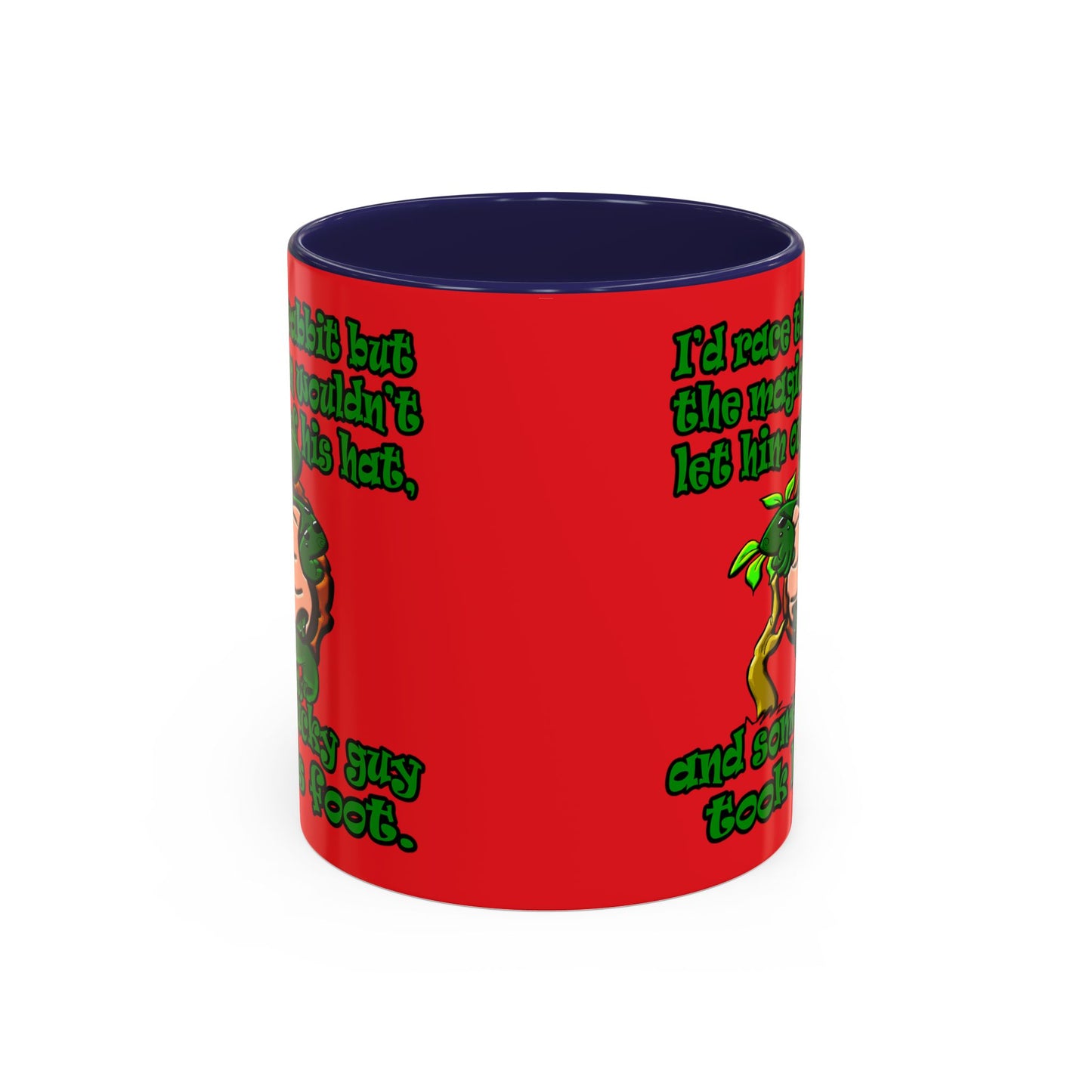 turtle race - Accent Mug (red)