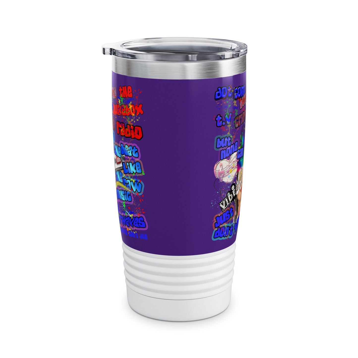 drop the beat - Ringneck Tumbler, 20oz (purple)