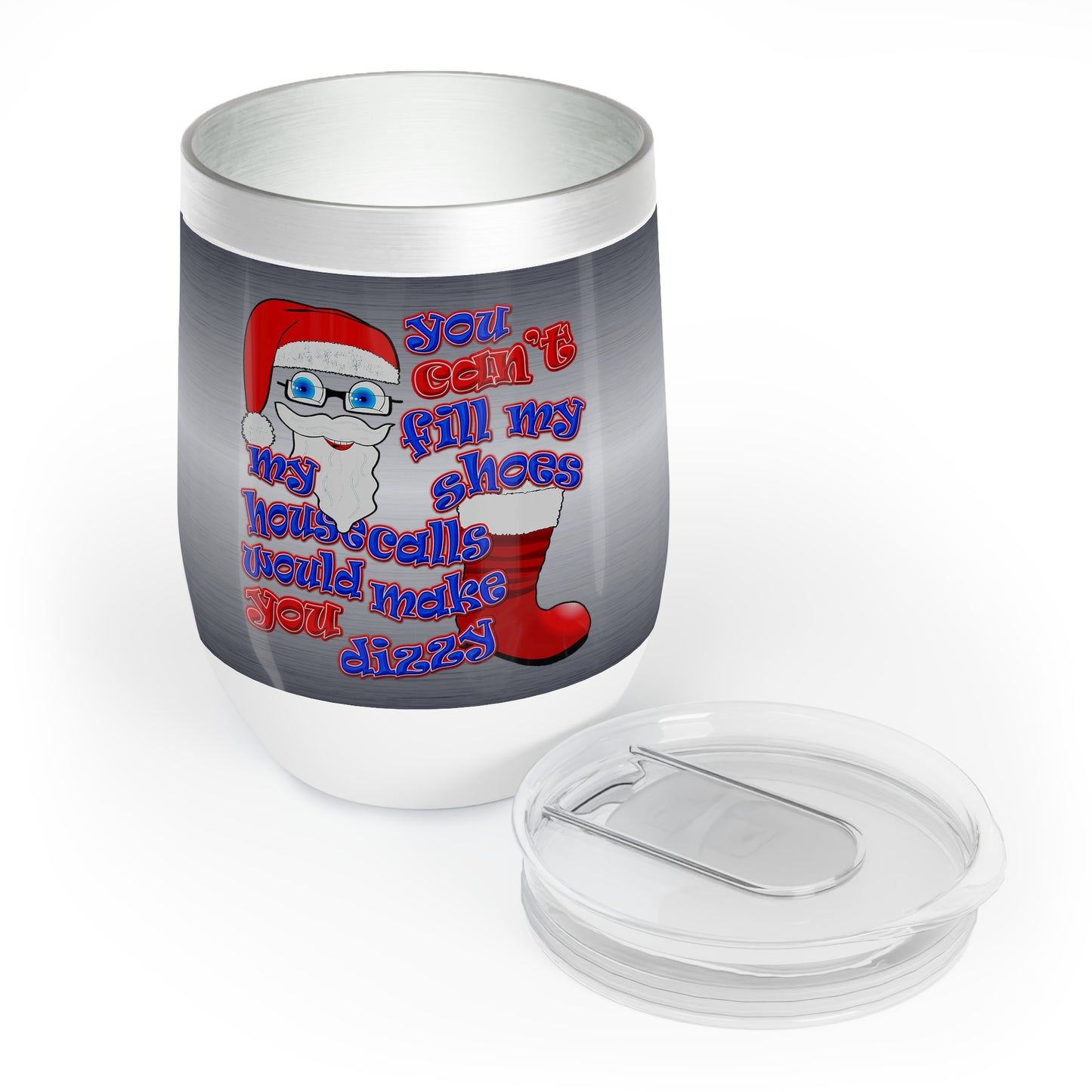 santa's shoes - Chill Wine Tumbler (brushed nickel)