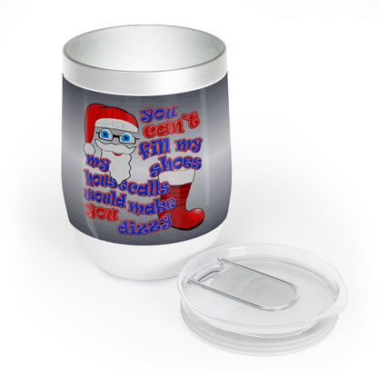 santa's shoes - Chill Wine Tumbler (brushed nickel)