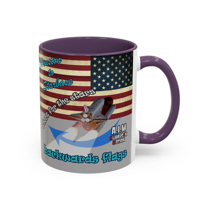 shoot for the stars - Accent Mug (light grey)