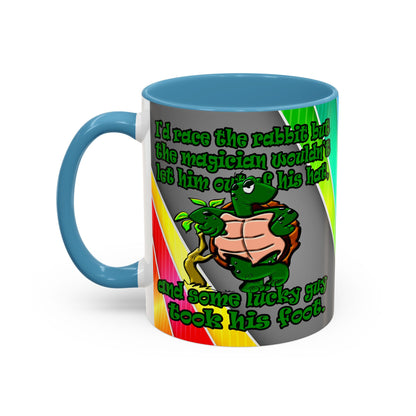 turtle race - Accent Mug (rainbow split)