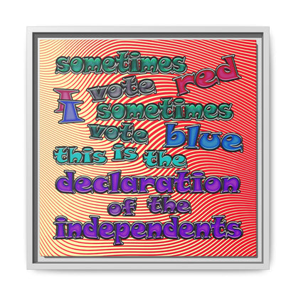 declaration of the independents - framed canvas art (yellow-orange wave)