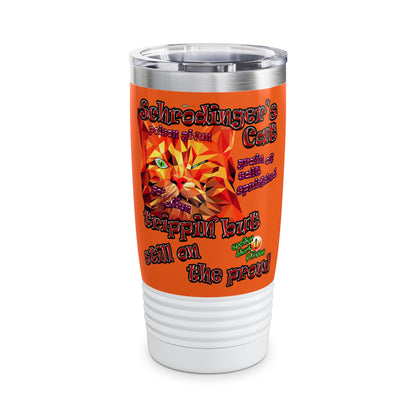 schrodinger's cat - Ringneck Tumbler, 20oz (orange)