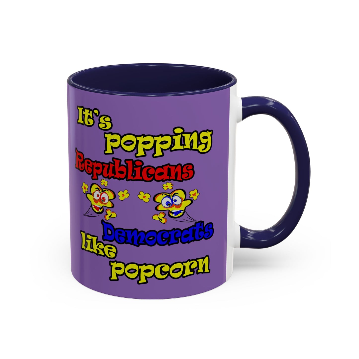 popping like popcorn - Accent Mug (light purple)