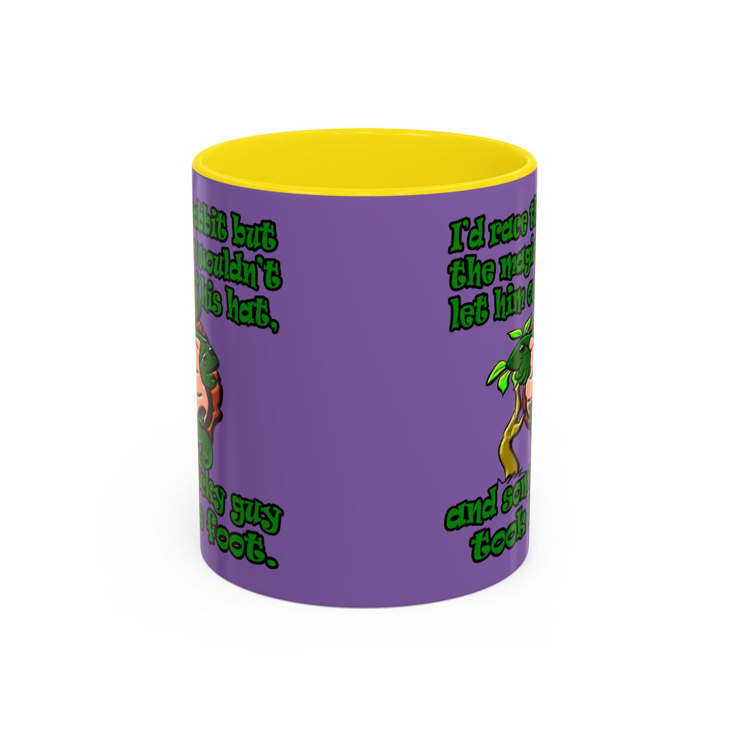 turtle race - Accent Mug (light purple)