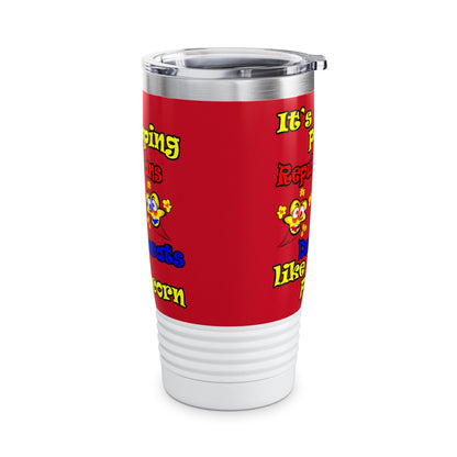 popping like popcorn - Ringneck Tumbler, 20oz (dark red)