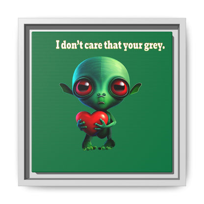 I don't care that your grey - framed canvas art (dark green)