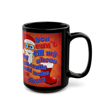 santa's shoes - Black Mug (burnt orange)