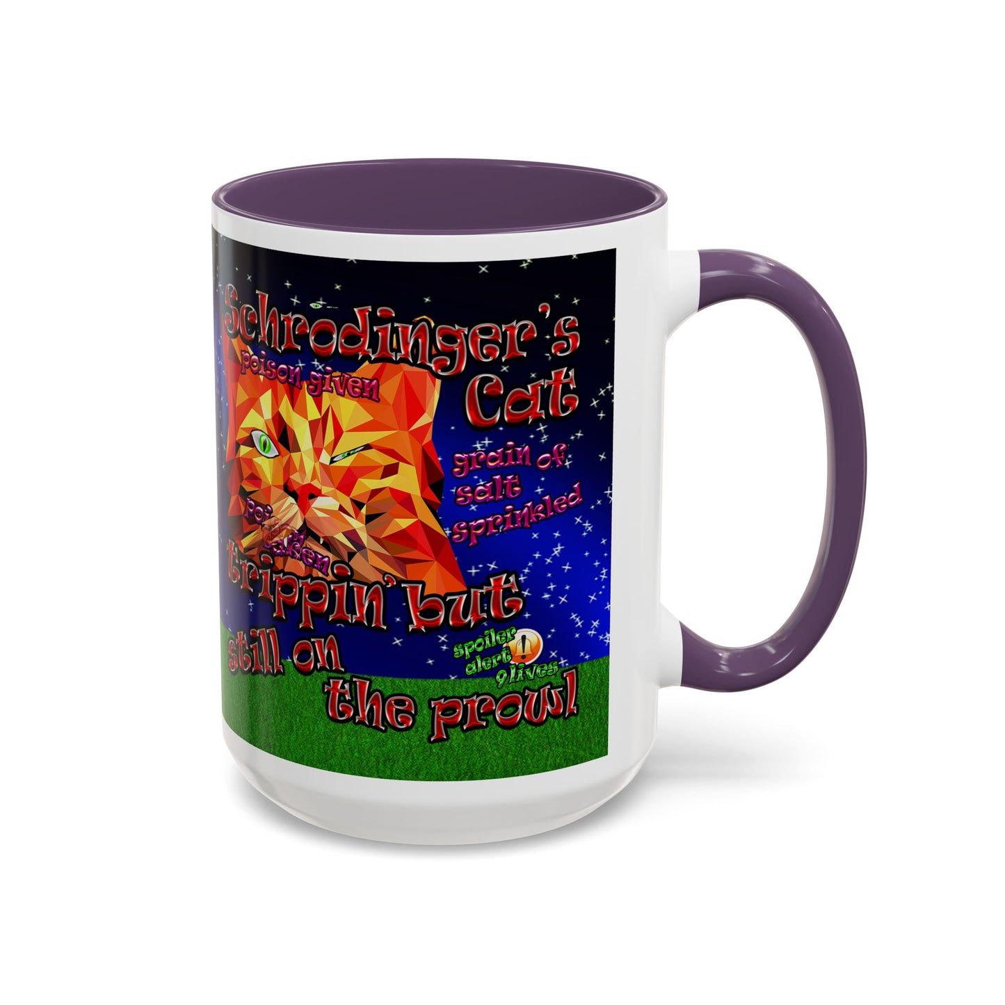 schrodinger's cat - Accent Mug ('snoops' background)