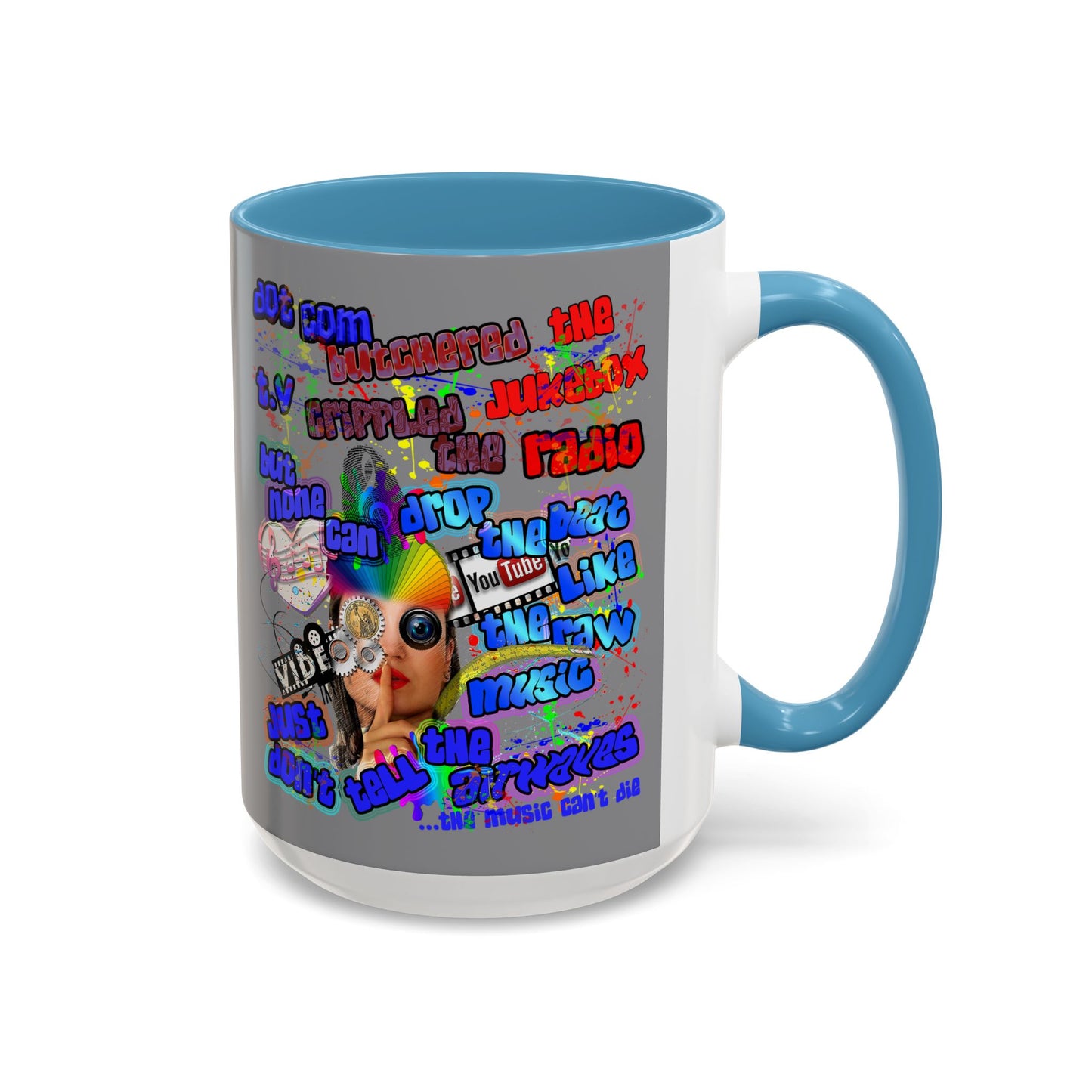 drop the beat - Accent Mug (grey)