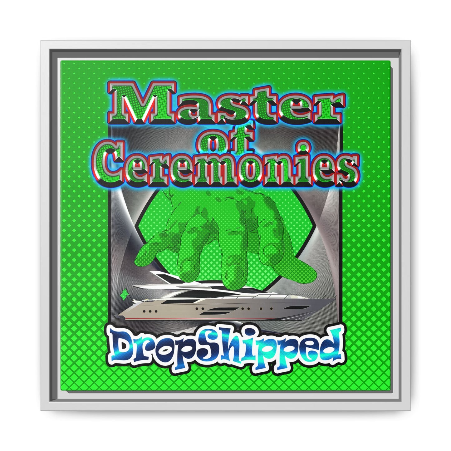 logo - framed canvas art (logo green)