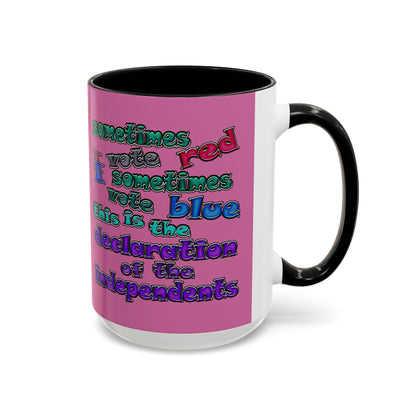 declaration of the independents - Accent Mug (light pink)