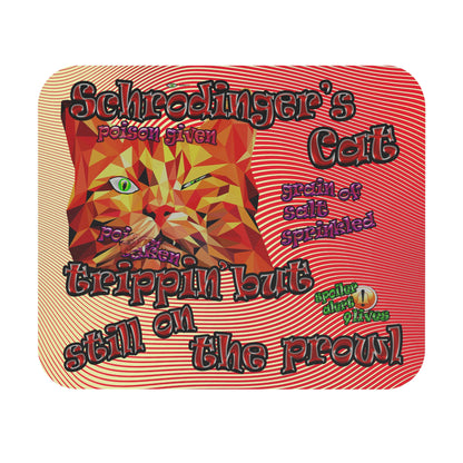 schrodinger's cat - Mouse Pad (Rectangle) (yellow-orange wave)