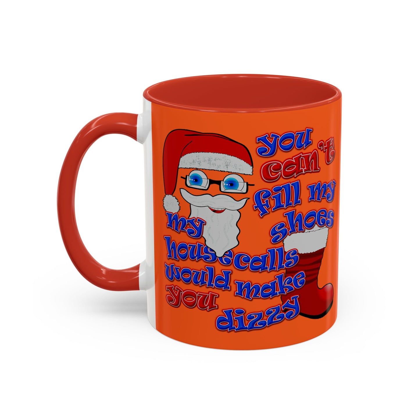 santa's shoes - Accent Mug (orange)