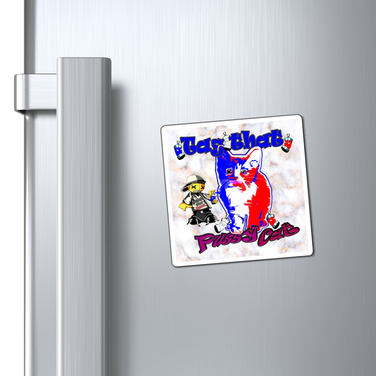 tag that - Magnets - (white marble)