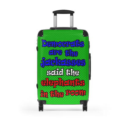 donkeys and elephants - Suitcase (logo green)