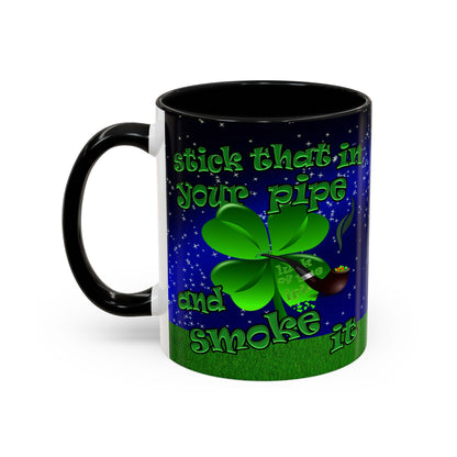 celtics logo - Accent Mug ('snoops' background)