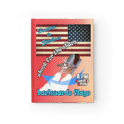 shoot for the stars - journal-blank (yellow-orange wave)