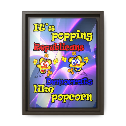 popping like popcorn - framed canvas art (grey-pink wave)
