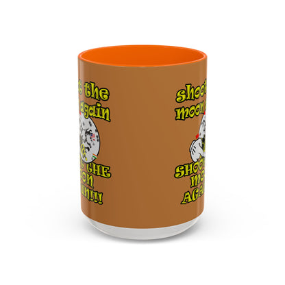 shoot the moon again - Accent Mug (light brown)