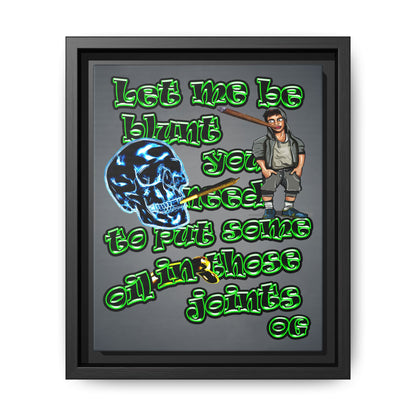 og - framed canvas art (grey-light grey)