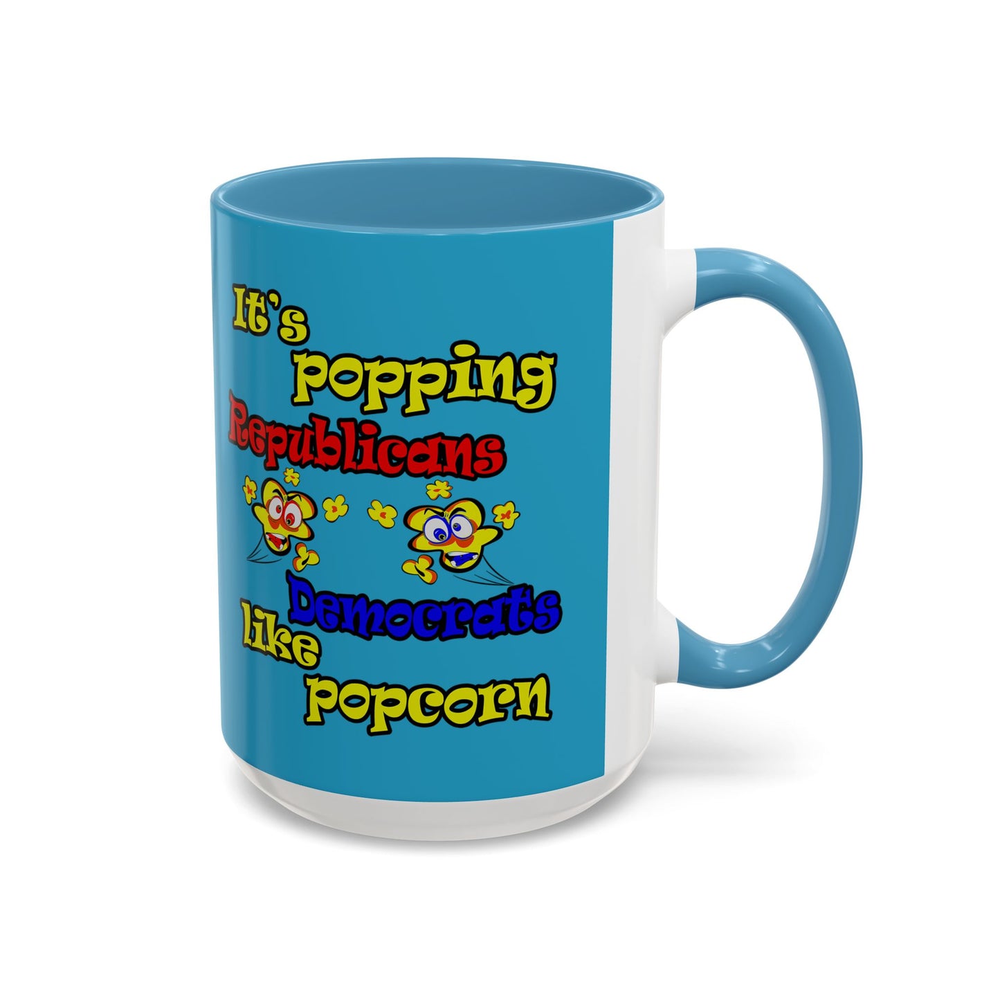 popping like popcorn - Accent Mug (turquoise)