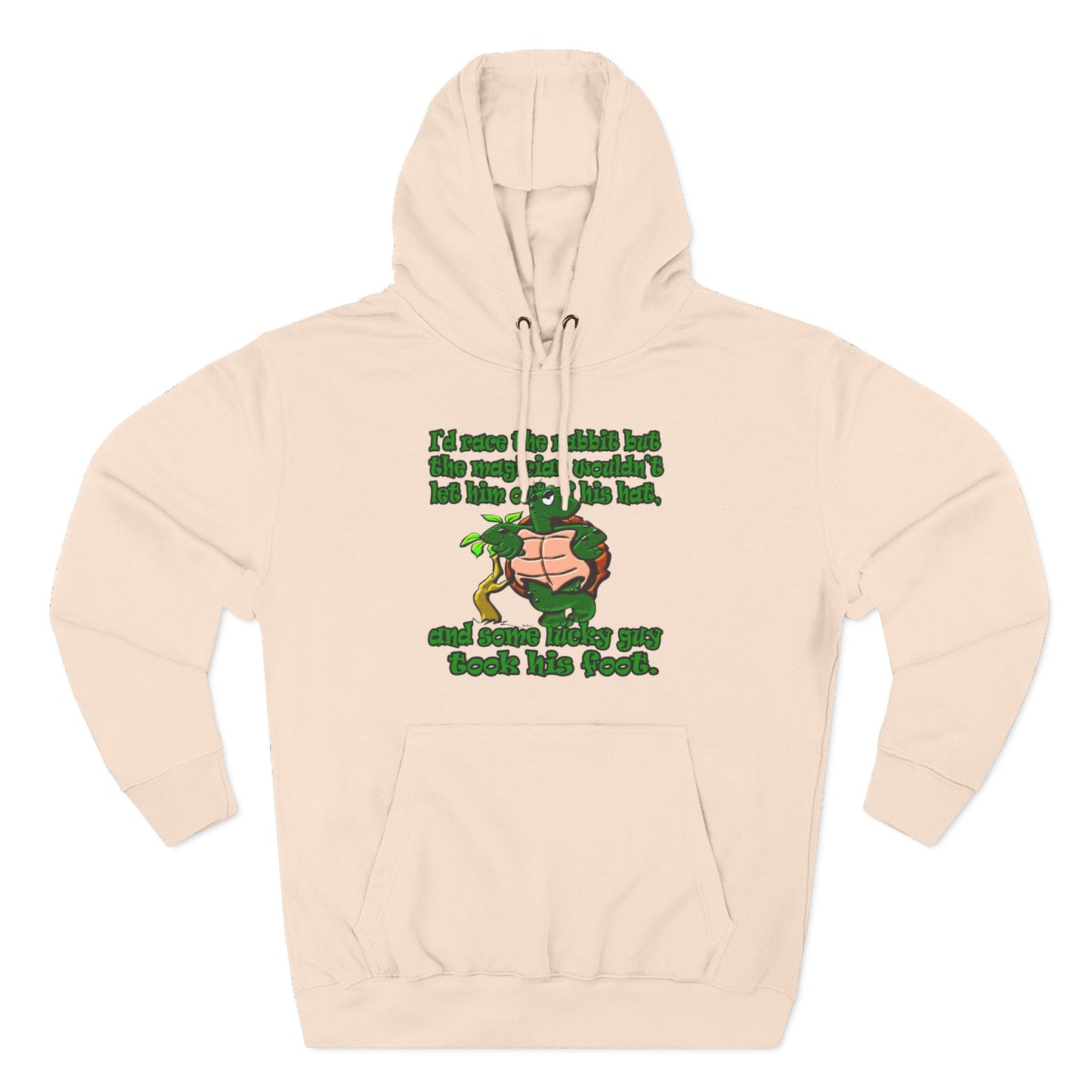 turtle race - Three-Panel Fleece Hoodie