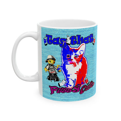 tag that - White Mug (faded blue)