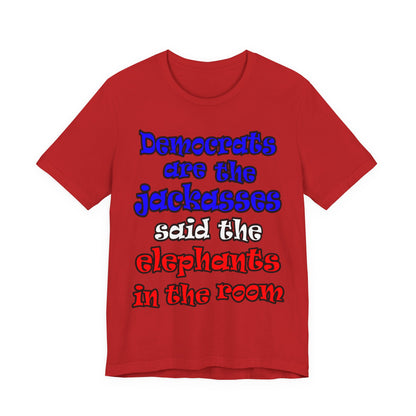 donkeys and elephants - Unisex Jersey Short Sleeve Tee