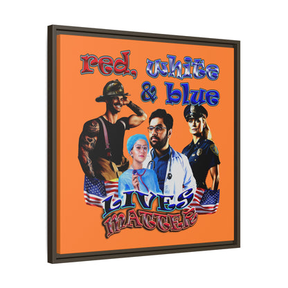 rw&b lives matter - framed canvas art (crusta)