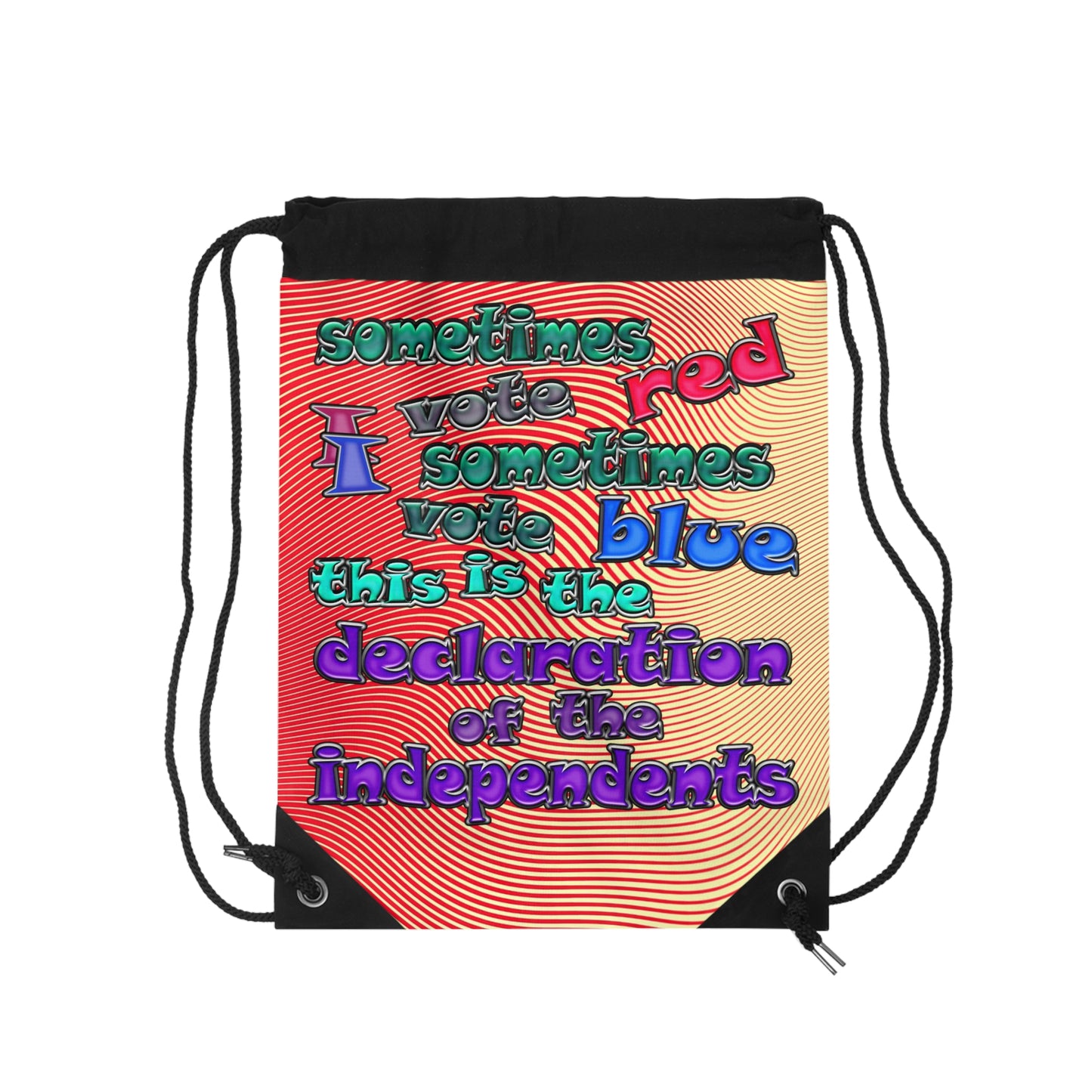 declaration of the independents - Drawstring Bag (yellow-orange wave)
