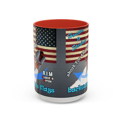 shoot for the stars - Accent Mug (grey-light grey)