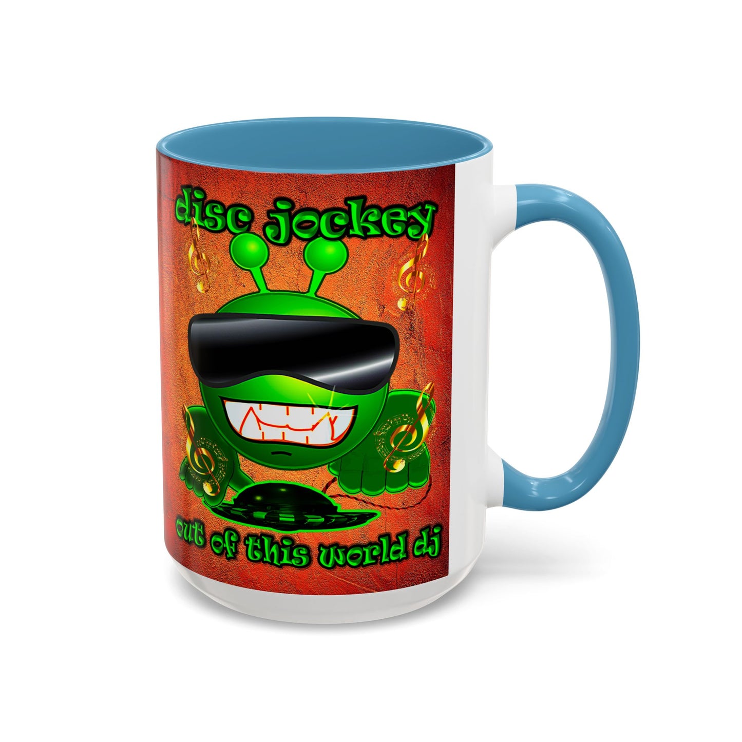 disc jockey - Accent Mug (burnt orange)