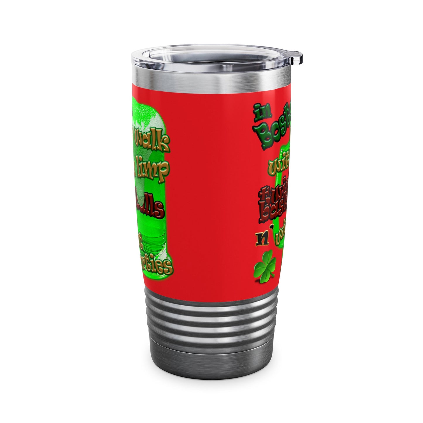 celtics logo - Ringneck Tumbler, 20oz (red)