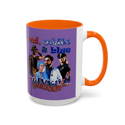 rw&b lives matter - Accent Mug (light purple)