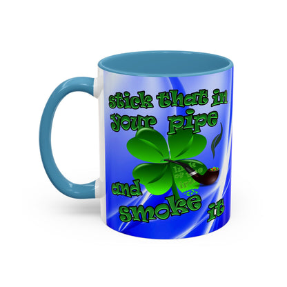 celtics logo - Accent Mug (blue-white wave)