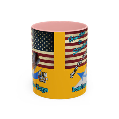 shoot for the stars - Accent Mug (yellow)