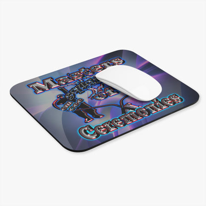 em cee squared - Mouse Pad (Rectangle) (grey-pink wave)
