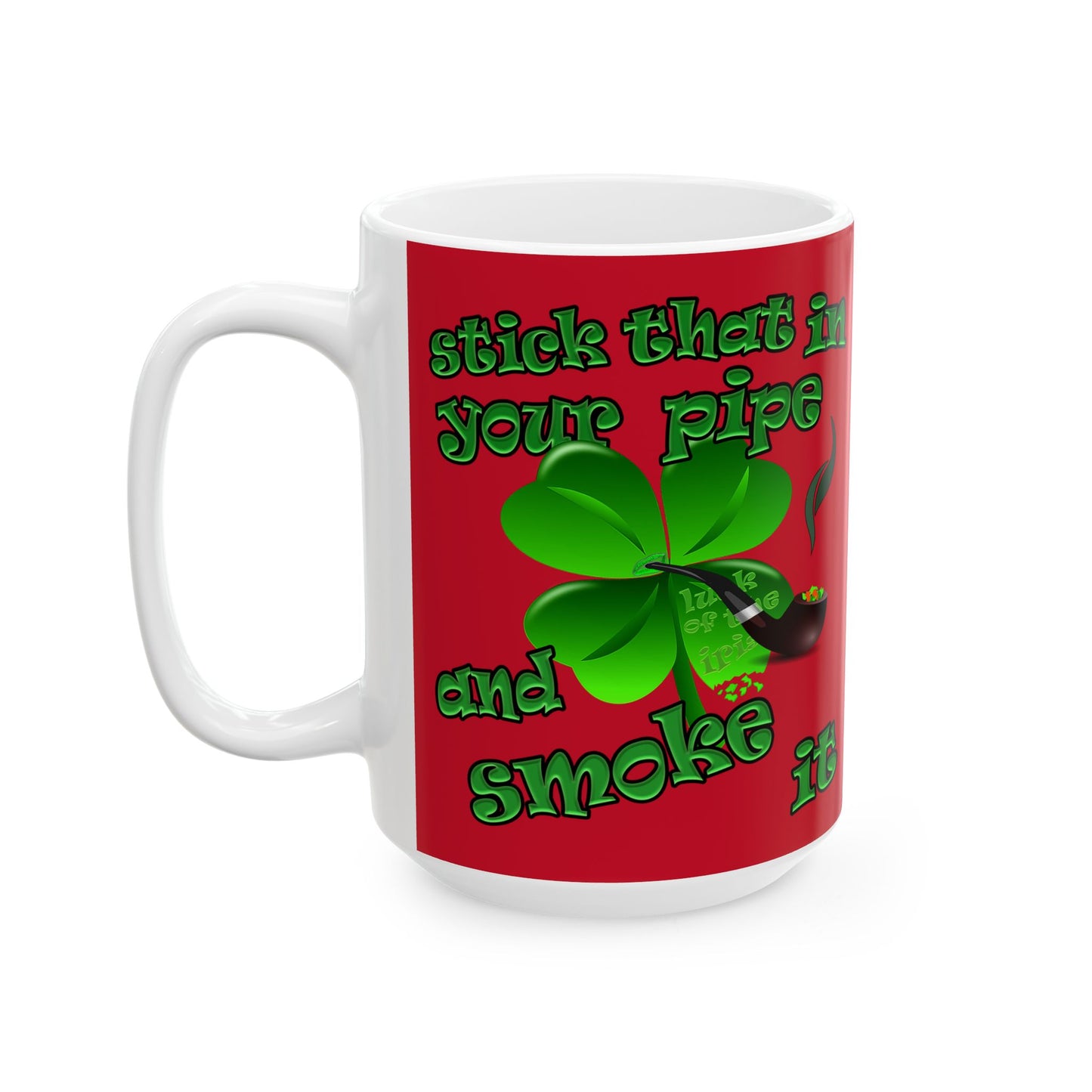 celtics logo - White Mug (dark red)