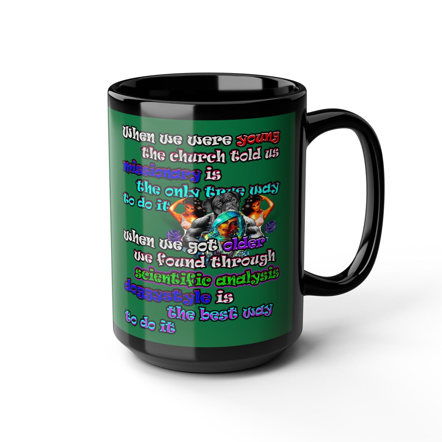 doggystyle - Black Mug (dark green)