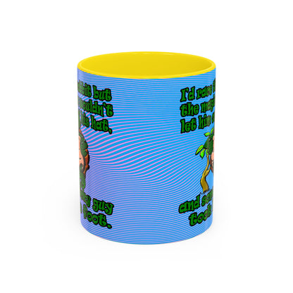 turtle race - Accent Mug (light blue-purple wave)