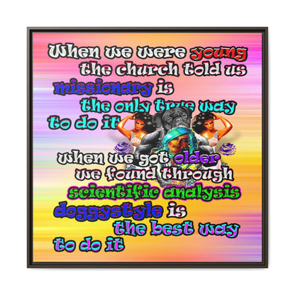 doggystyle - framed canvas art (color blur)