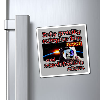 defy conquer reach - Magnets - (light grey)