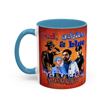 rw&b lives matter - Accent Mug (burnt orange)