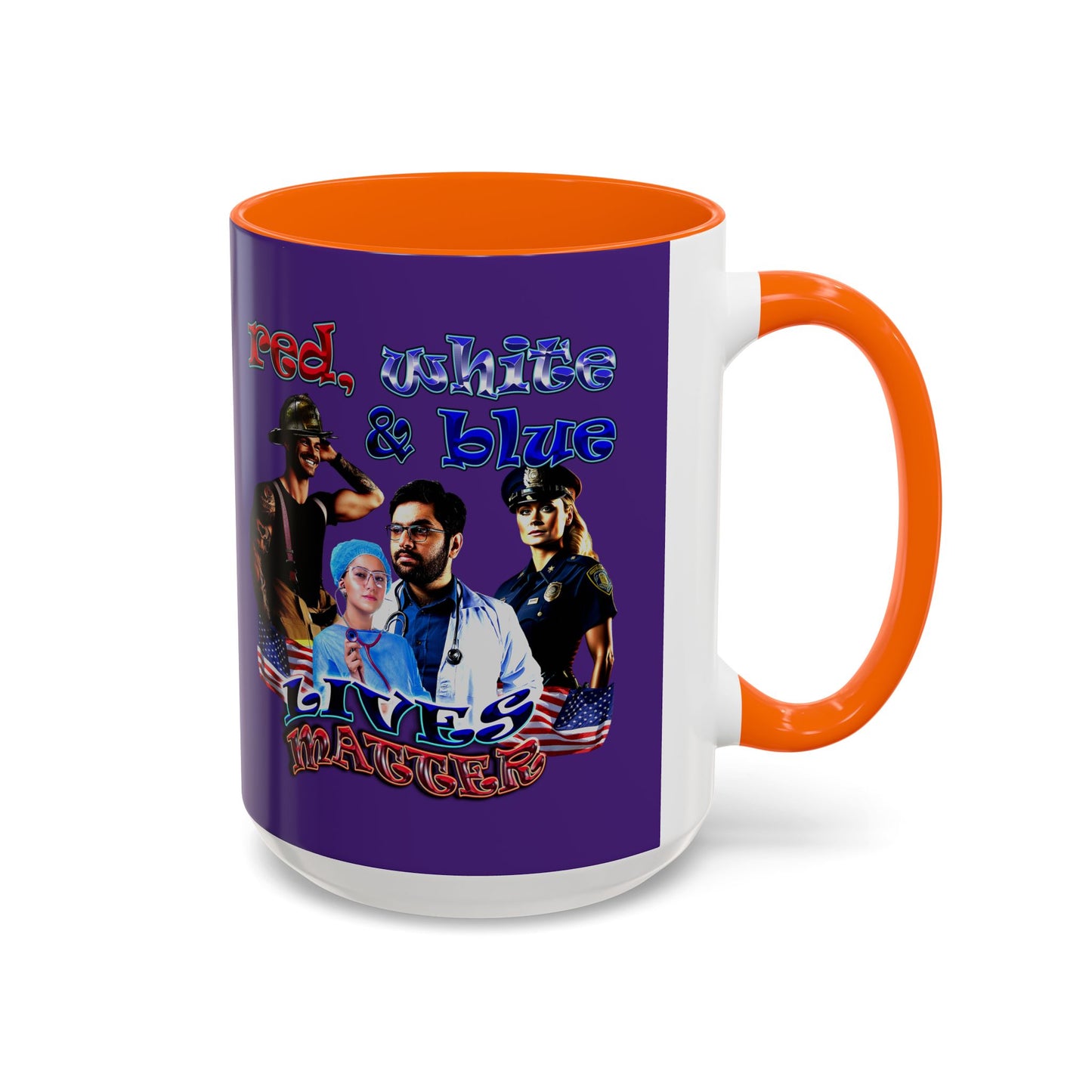 rw&b lives matter - Accent Mug (purple)