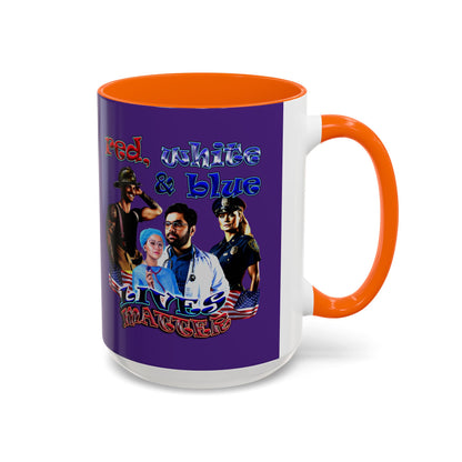 rw&b lives matter - Accent Mug (purple)