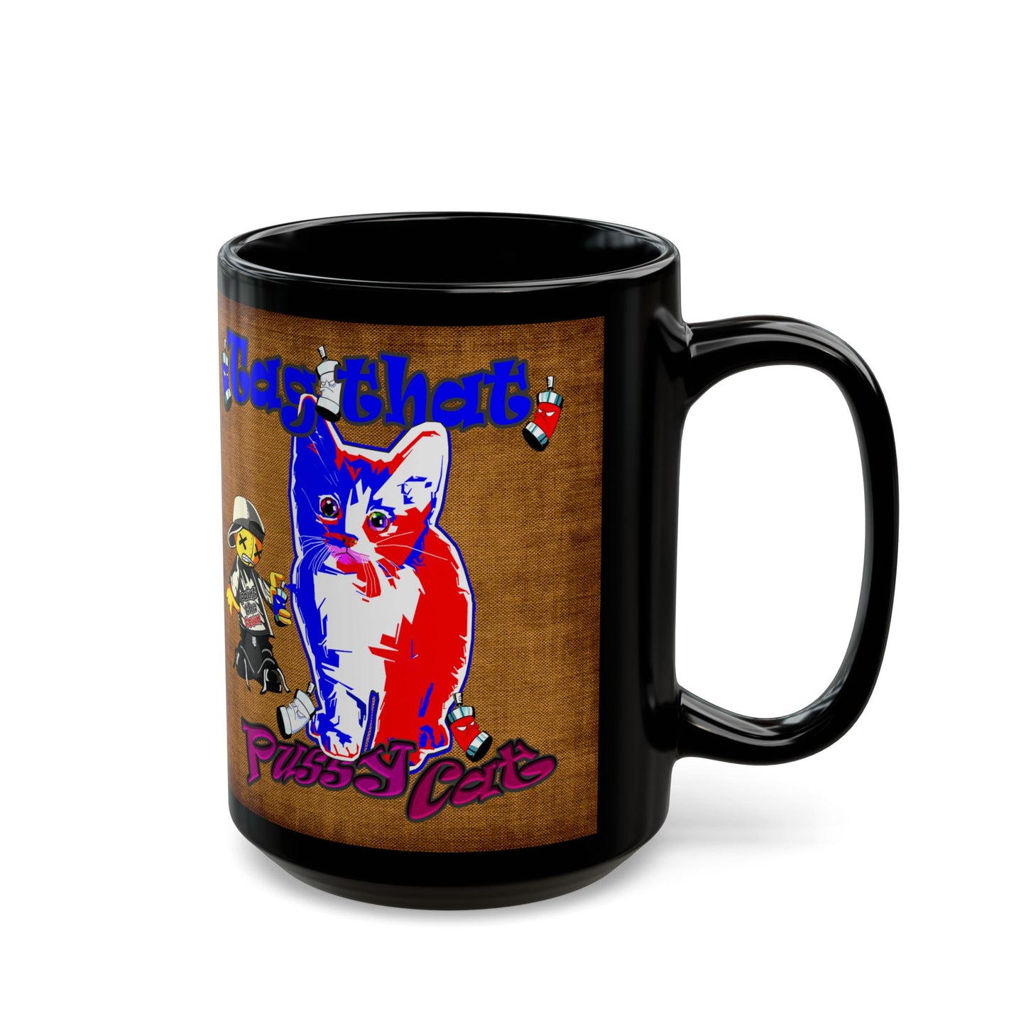 tag that - Black Mug (brown papyrus)